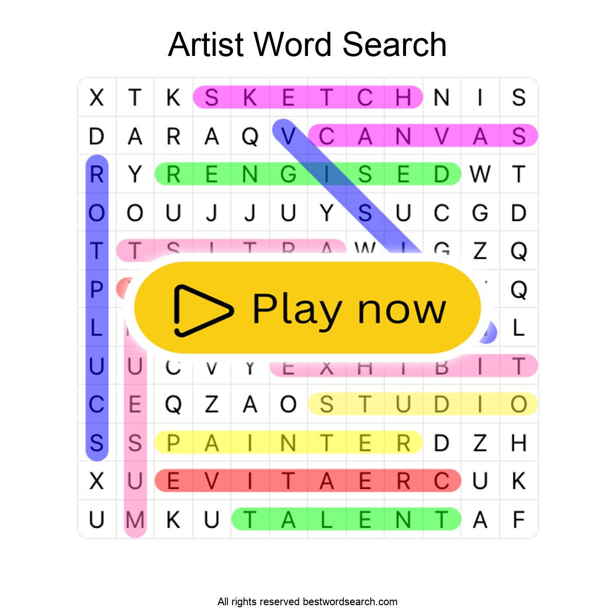 Artist | Careers Word Search